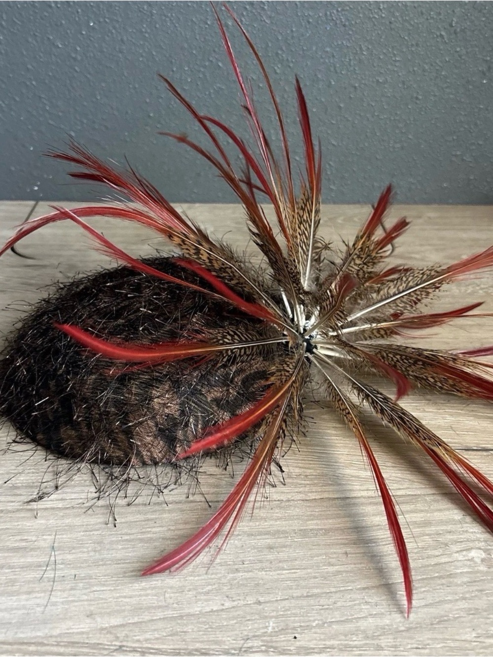 Vintage Arturo Rios Feather  Butterfly USA  Derby, Church,  Hat